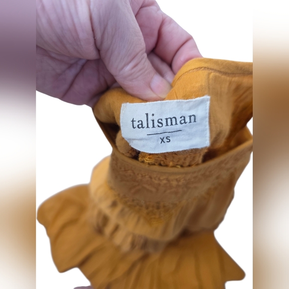 Talisman Pumpkin Orange Raja Embellished Midi Dress Size X-Small - Picture 3 of 8